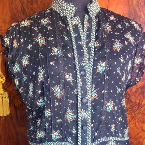 Red Herring black chiffon blouse